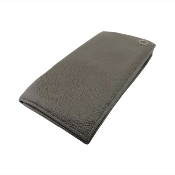 BVLGARI Bifold Wallet Bvlgari Bulgari Gray Leather Authentic Used - Picture 4 of 9